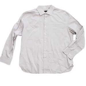 John Varvatos Gray Striped Dress Shirt 17.5